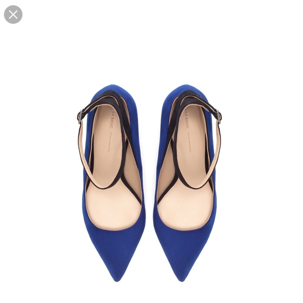 Zara Royal Blue Suede heels